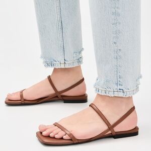Anine Bing Hilda Cognac Flat Sandals 40 NWOT